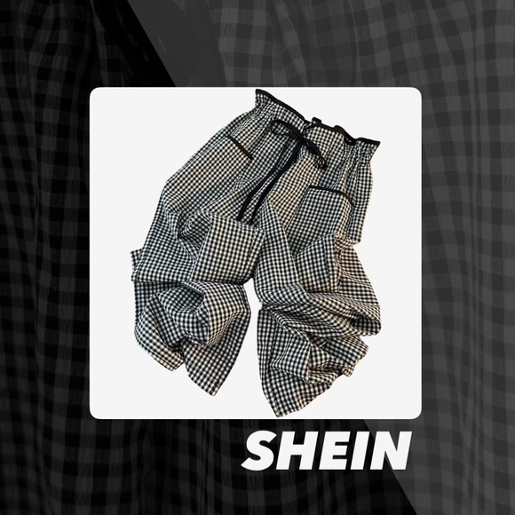 SHEIN Pants - EUC SHEIN Gingham Wide Leg Pants